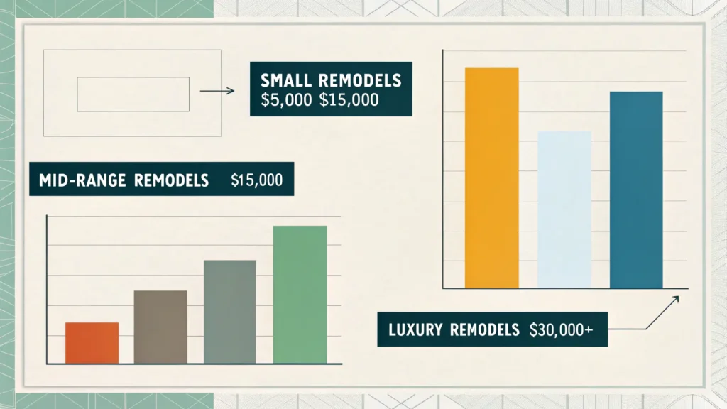 Quick Cost Overview: Average bathroom remodel costs by project scope in 2025.